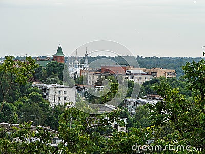 The landscape of the city of Kaluga in Russia. Stock Photo
